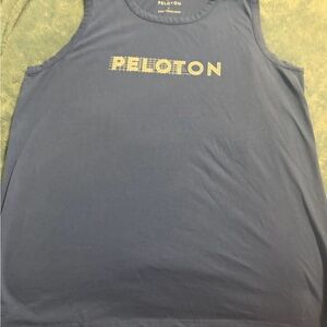 Peloton Navy Sleeveless Top with Yellow Logo